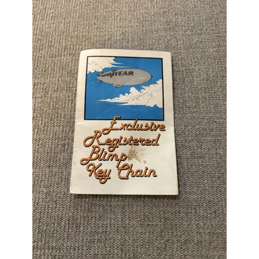 Goodyear Exclusive Registered Blimp Key Chain w/Registration Card